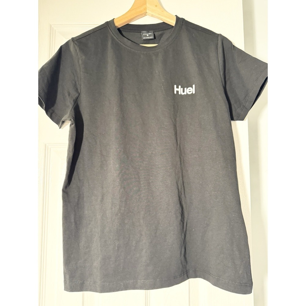 Huel Black Logo T-Shirt Women Sz M Basic Cotton Stretch Sustainable Soft Daily
